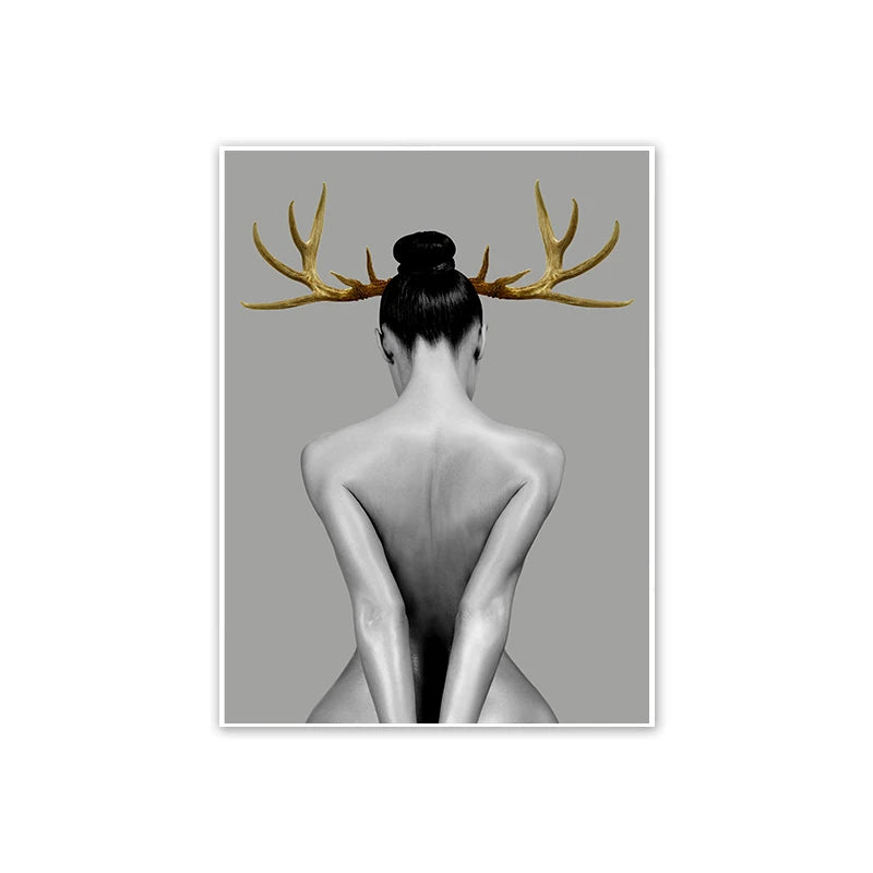 Women Butterfly Floral Wall Art Poster – Modern Home Décor Wall Art Poster Axl 21 42x30cm