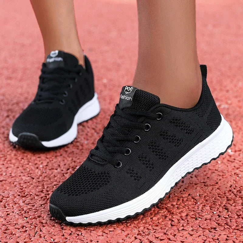 AZGB Women's Breathable Mesh Lace-Up Sports Sneakers Women's Mesh Sneakers Axl