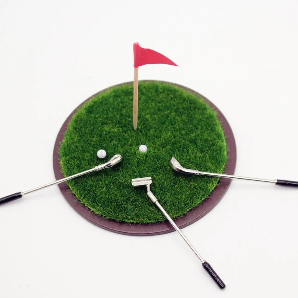 Miniature Golf Club Set 7Pcs – 1:12 BJD Dollhouse Scene Prop Doll Accessories Axl