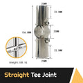 25mm Stainless Steel Round Pipe Joint Tube Connector Clamp Pipe Joint Connector Axl Straight T Joint