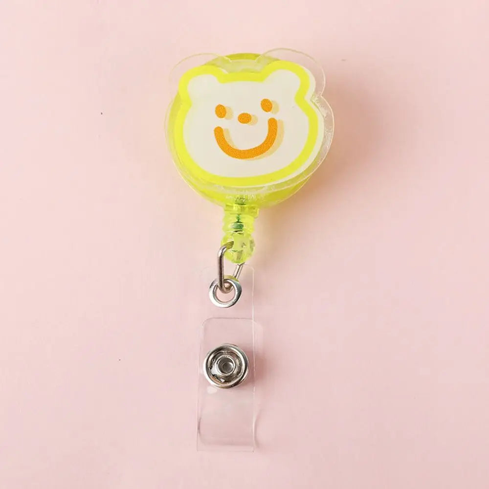 Retractable Badge Reel – Cartoon Acrylic ID Card Holder Clip Retractable Badge Reel Axl Style 2