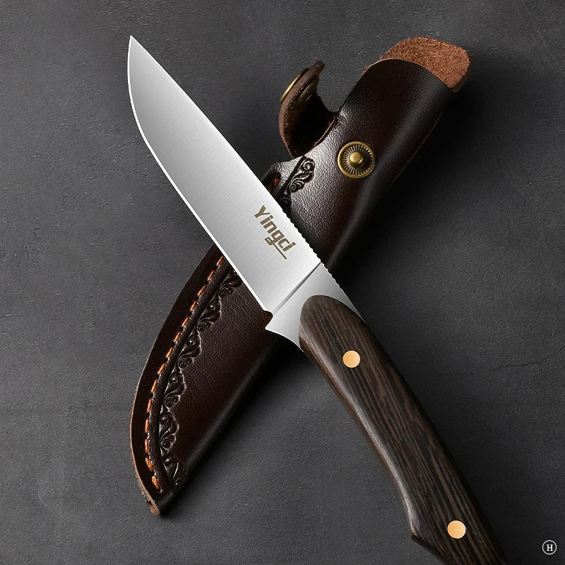 Forged Kitchen Knife – 4Cr13 Steel & Wood Handle + Sheath Kitchen Knife Axl