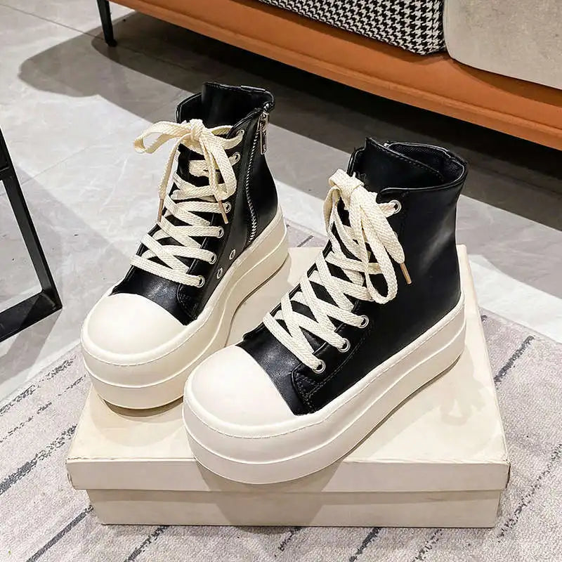 Women's Canvas Lace-Up Boots – Low Heel Round Toe Booties Women's Canvas Boots Axl Leather 40