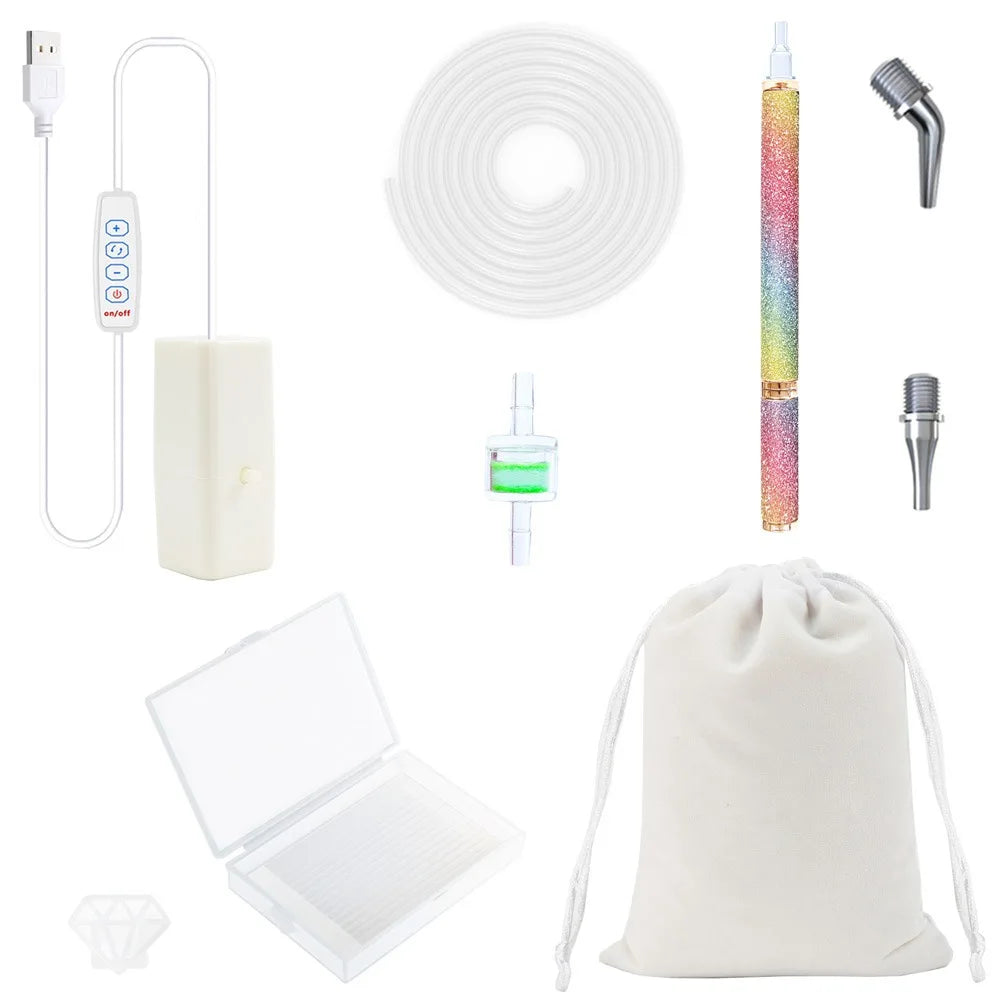 Electric Vacuum Diamond Painting Pen Kit – USB Suction Tool Diamond Painting Tool Axl White-E