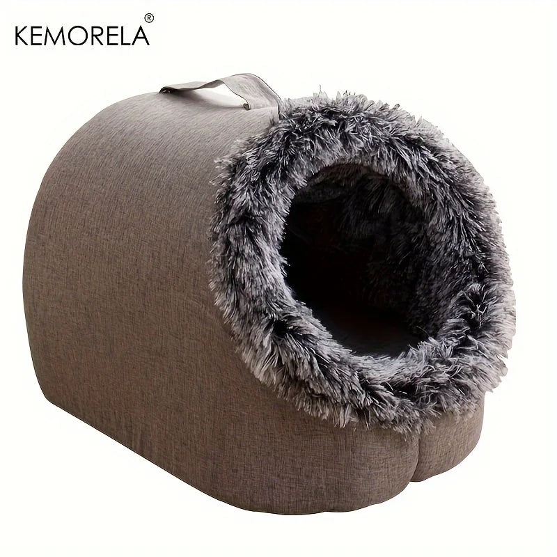 KEMORELA Self-Warming Cat Cave Bed – Cozy Indoor Kitten Nest Cat Cave Bed Axl