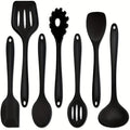 7-Piece Silicone Kitchen Utensil Set – Non-Stick Spatula & More Silicone Utensil Set Axl 7Set-Black