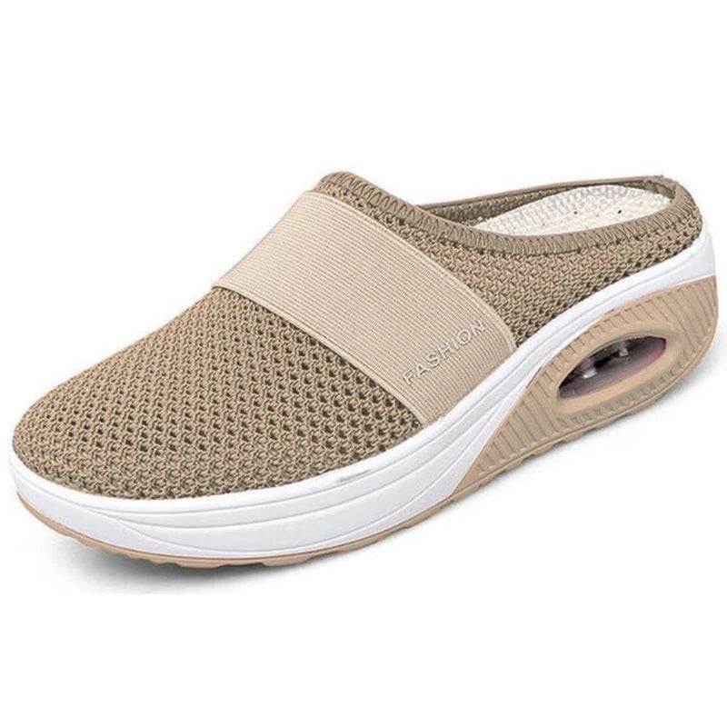 Women's Wedge Slippers – Anti-Slip Retro Sandals, Plus Size EU35–50 Wedge Slippers Axl 35 Khaki