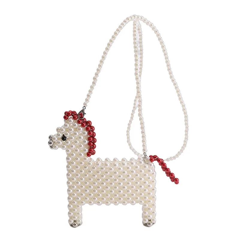 Mini Horse Crossbody Bag – Cute Compact PVC Novelty Purse Novelty Crossbody Bag Axl RED-1PC