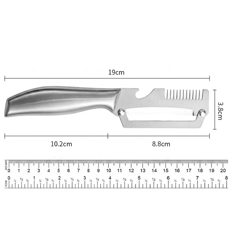 PLYS 3-in-1 Paring Knife & Stainless Steel Vegetable Peeler Paring Knife Peeler Axl