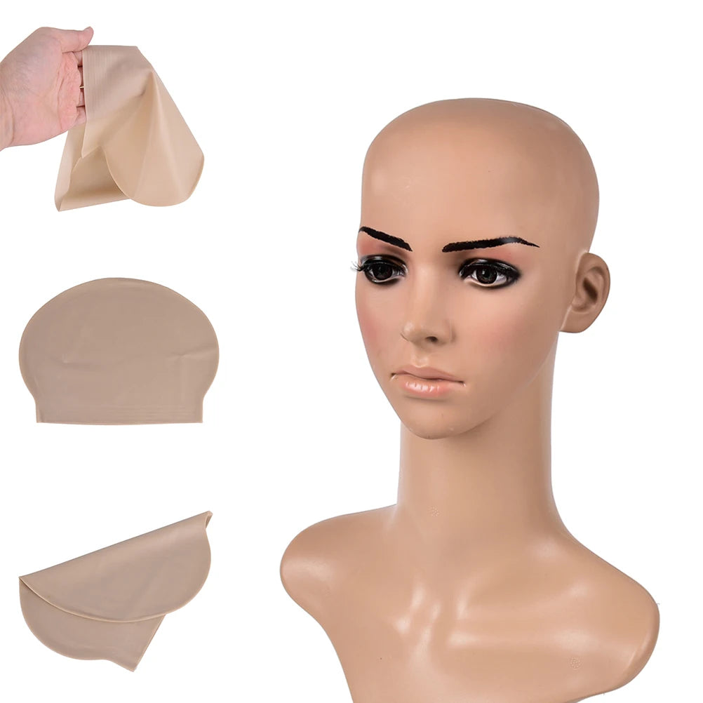 Fake Bald Head Wig Cap – Unisex Costume Prank Accessory Costume Wig Cap Axl