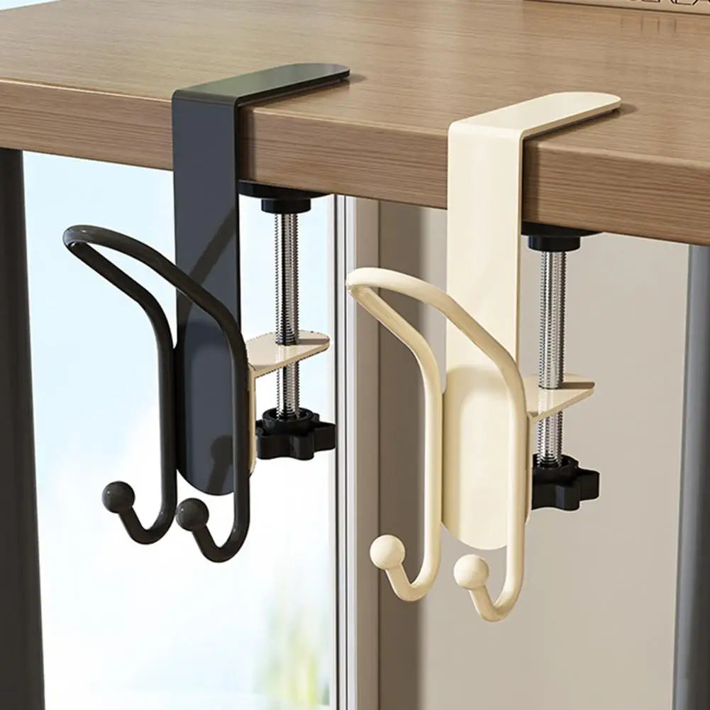 Adjustable Double Hook Mantel & Desk Hanger – Punch-Free Hook Hanger Axl
