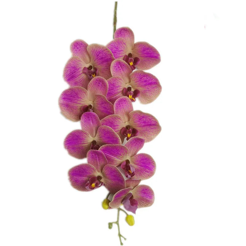 2-Pack Artificial Phalaenopsis Orchid Stems – 9 Heads, 105cm Artificial Flower Branch Axl