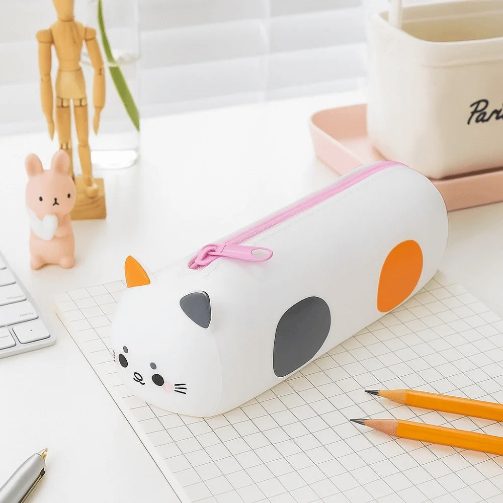 Large Capacity Silicone Pencil Case – Cartoon Soft Pouch Silicone Pencil Case Axl