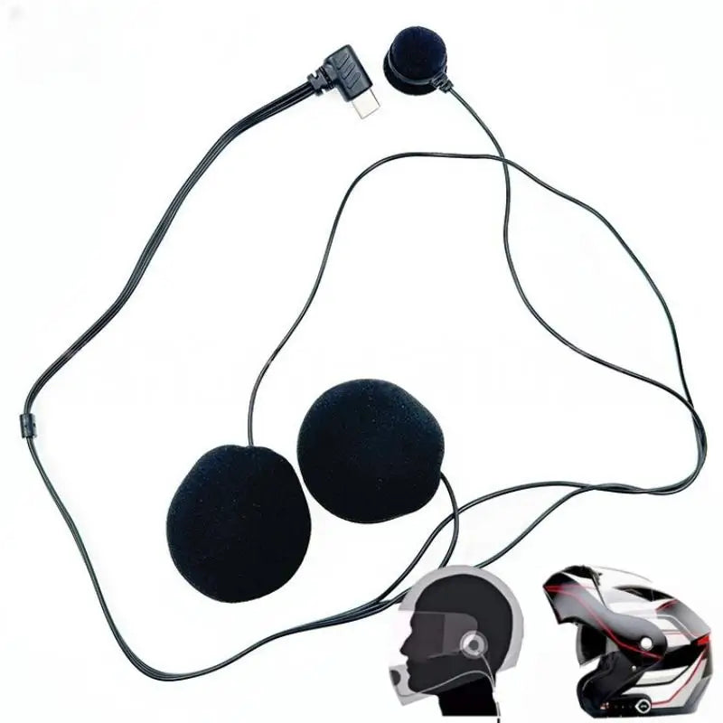 Type-C HD Noise Reduction Motorcycle Helmet Headset & Mic Helmet Headset Mic Axl