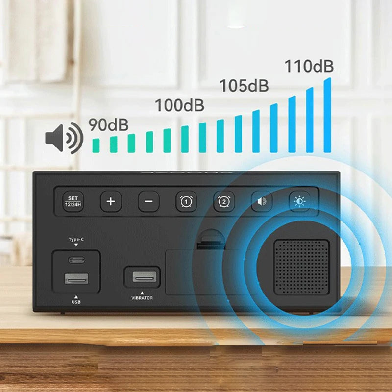 LED Digital Alarm Clock – Minimalist Bedside Desk Clock LED Alarm Clock Axl