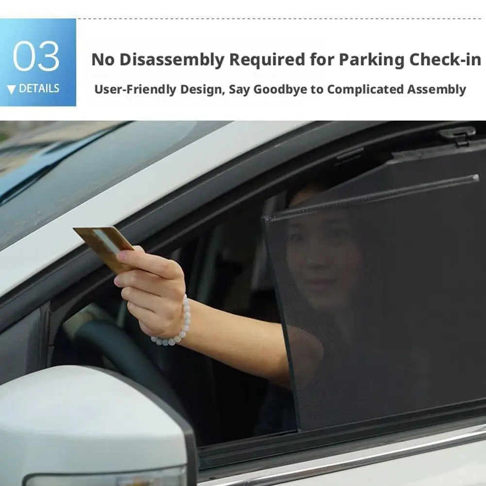 Retractable Car Side Window Sunshade | UV & Heat Shield Car Window Sunshade Axl