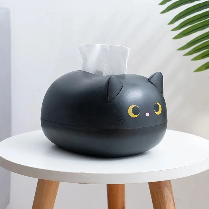 Cat Cartoon Tissue Box Cover with Toothpick Holder | Home Décor Tissue Box Cover Axl