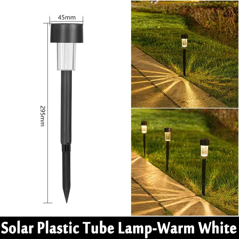 10-Pack Solar Garden Lantern Lights – Waterproof Pathway Lamps Solar Garden Lights Axl Plastics-Warm Light 10Pack