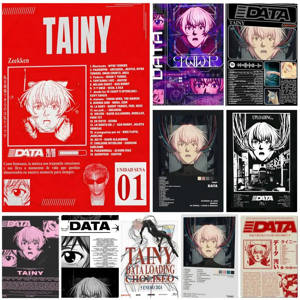 Tainy DATA Album HD Poster – Waterproof Wall Art Decor Wall Art Poster Axl