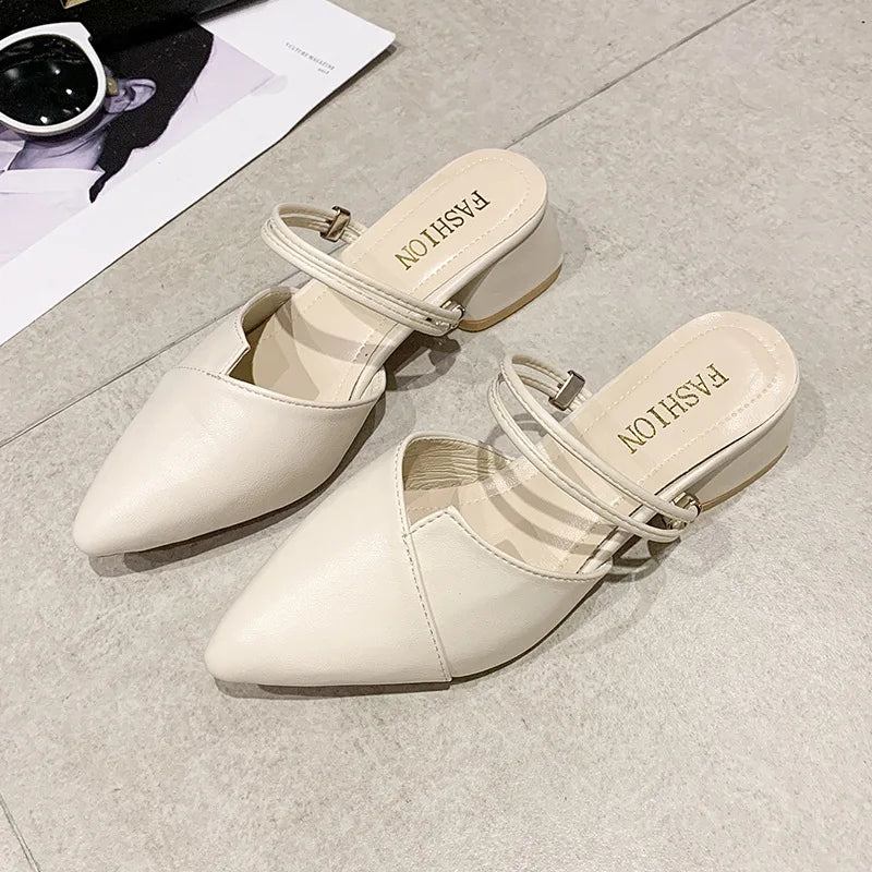 Women's Wedge Heel Pointed Toe Slip-On Sandals | Summer Wedge Sandals Axl