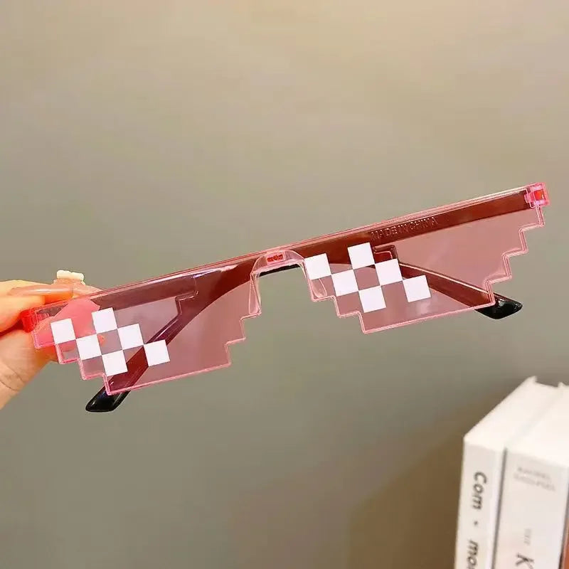5-Pack Pixel Mosaic Novelty Sunglasses | Fun Party Glasses Novelty Party Glasses Axl