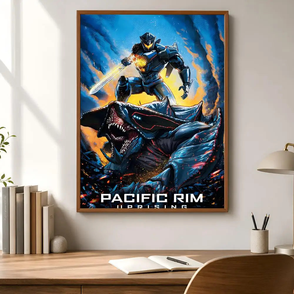 Pacific Rim Movie Poster – Self-Adhesive HD Wall Art Decor Movie Wall Poster Axl