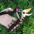PLYS 7.7" Titanium Bypass Pruning Shears | SK-5 Steel Pruners Bypass Pruning Shears Axl black
