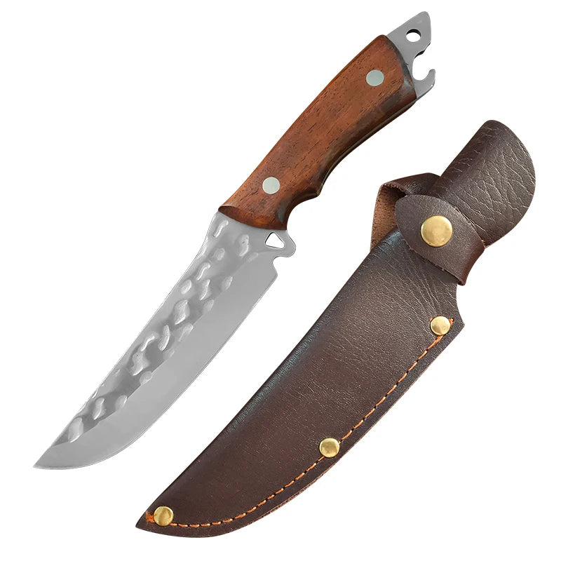 InLeung Handmade Stainless Steel Boning Knife – Chef Butcher Blade Boning Knife Axl Knife with cover