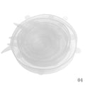 6-Piece Reusable Silicone Stretch Lids – Food Fresh Seal Covers Silicone Stretch Lids Axl transparent