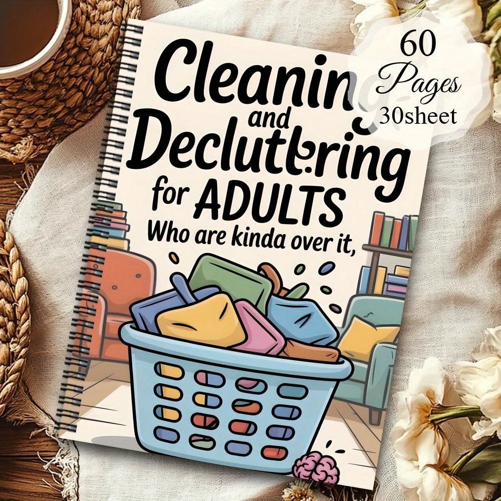 Household Cleaning Schedule Spiral Notebook | Daily & Weekly Planner Cleaning Planner Notebook Axl