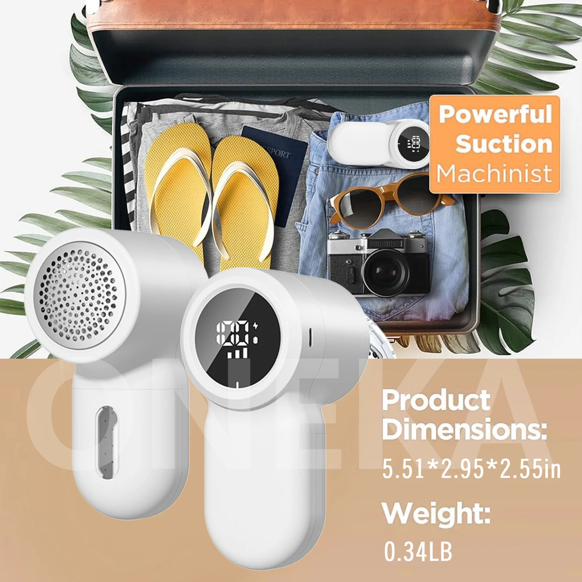 ONEKA Rechargeable Fabric Shaver & Lint Remover for Clothes Fabric Shaver Axl