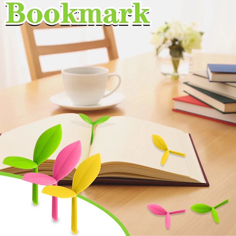 Silicone Grass Bud Bookmark – Cute Green Sprout Page Marker Silicone Bookmark Axl