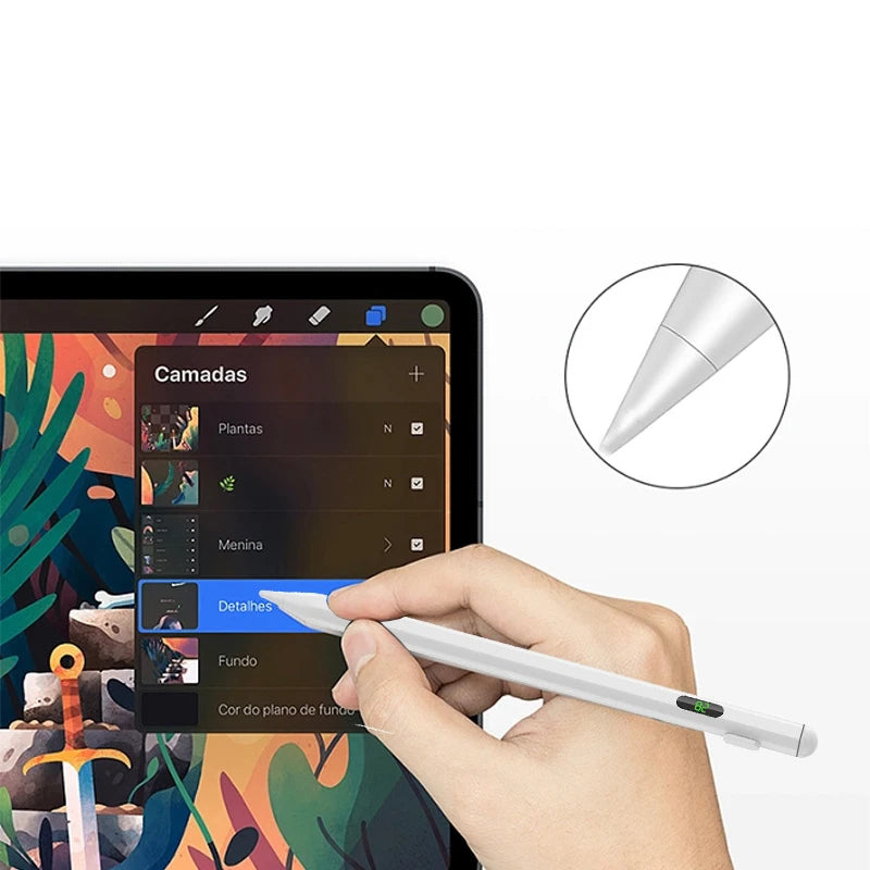 Universal Stylus Pen with LED Power Display – iPad Android Windows Rechargeable Stylus Pen Axl