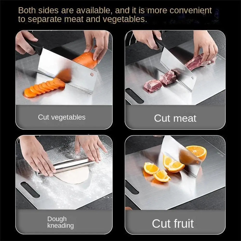 316 Stainless Steel Cutting Board – Antibacterial Kitchen Chopping Stainless Steel Cutting Board Axl
