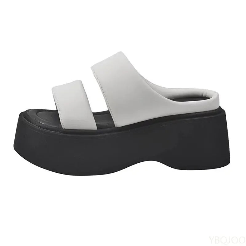 Women's Chunky Wedge Sandals – High Heel Slides & Flip Flops Wedge Slide Sandals Axl