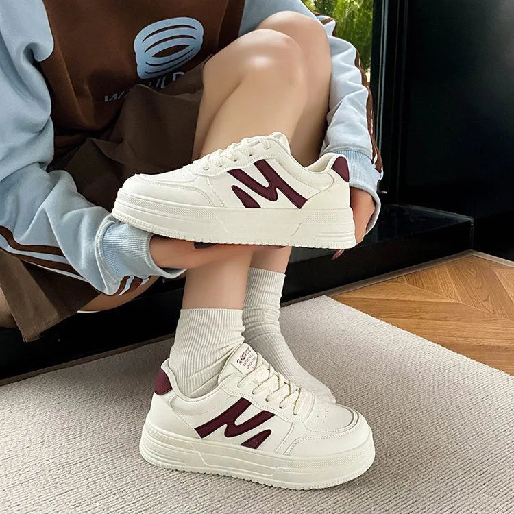 Women's Lightweight Thick Sole Sneakers – Breathable Mesh Lace-Up Women's Sneakers Axl