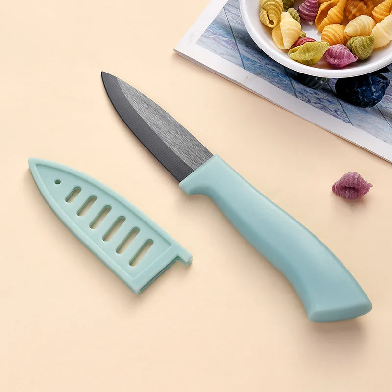 4-Inch Ceramic Paring Knife – Rust-Free Fruit & Baby Food Knife Ceramic Paring Knife Axl Blue