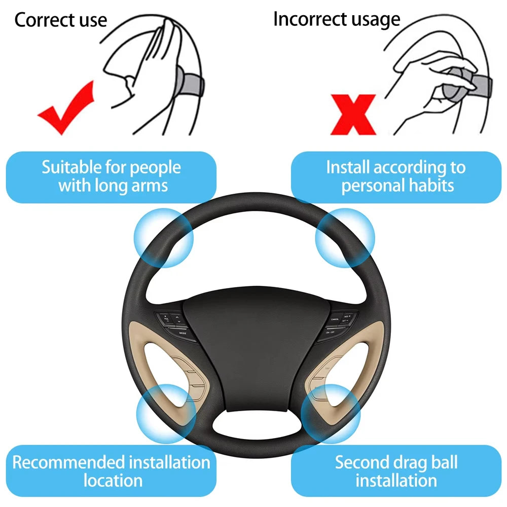 Universal Steering Wheel Spinner Knob – ABS & Aluminum Steering Wheel Knob Axl