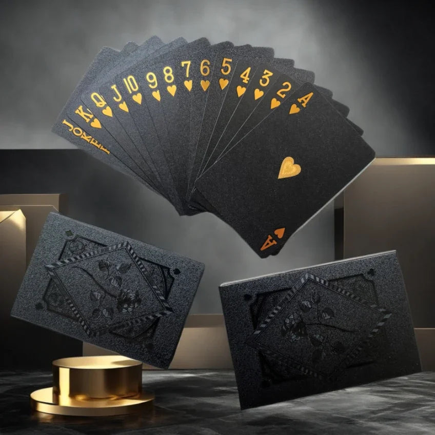 Waterproof Gold Foil Playing Cards – Poker, Magic & Board Games Playing Card Deck Axl