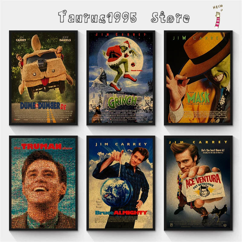 Vintage Kraft Paper Movie Posters – Classic Film Wall Art Prints Wall Art Poster Axl