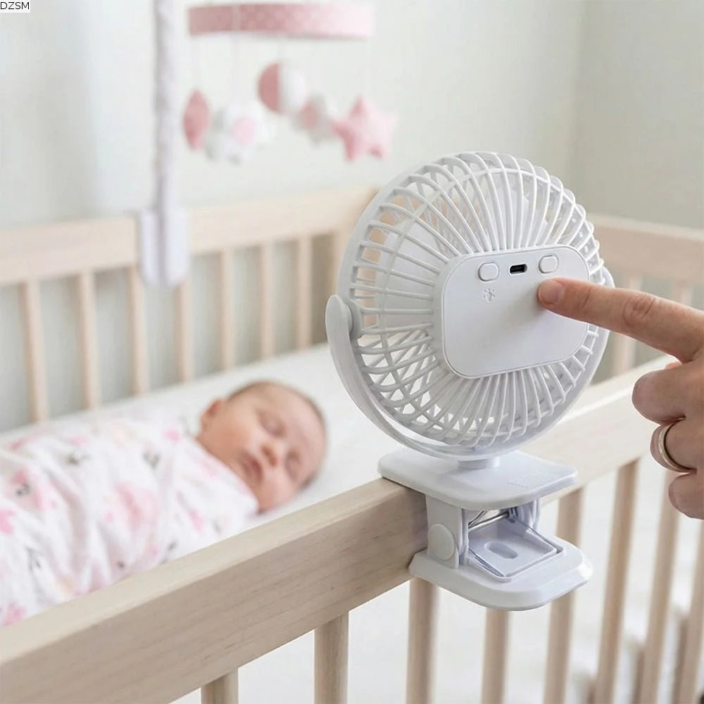 USB Rechargeable Clip-On Fan Light Combo – Silent & Portable Clip-On Fan Light Axl