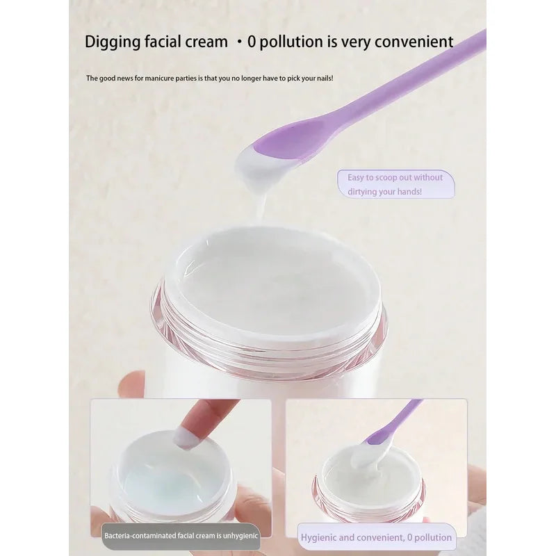 3-Piece Silicone Makeup Scraper Set – Foundation & Lotion Jar Makeup Scraper Set Axl