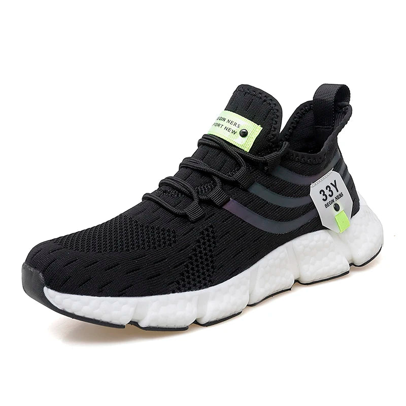 AZGB Unisex Breathable Mesh Running Shoes – Lightweight Sneakers Running Sneakers Axl Black White 41