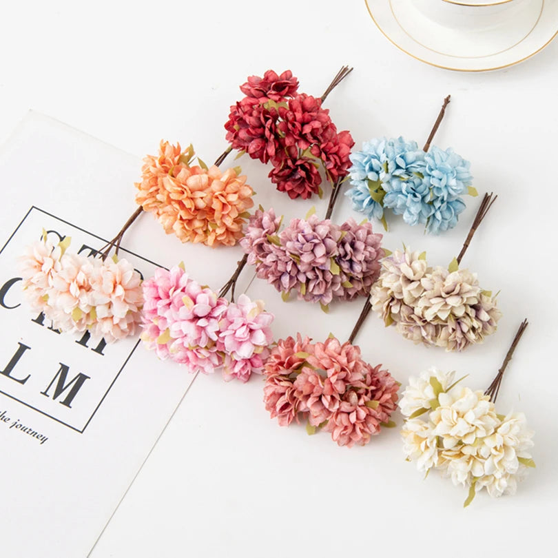 Silk Carnation Artificial Flowers UV Protection – 6 or 18 Pcs Artificial Silk Flowers Axl