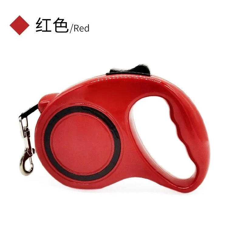 Retractable Dog Leash 3M/5M – One-Hand Lock Small & Medium Dogs Retractable Dog Leash Axl 3Meters Red