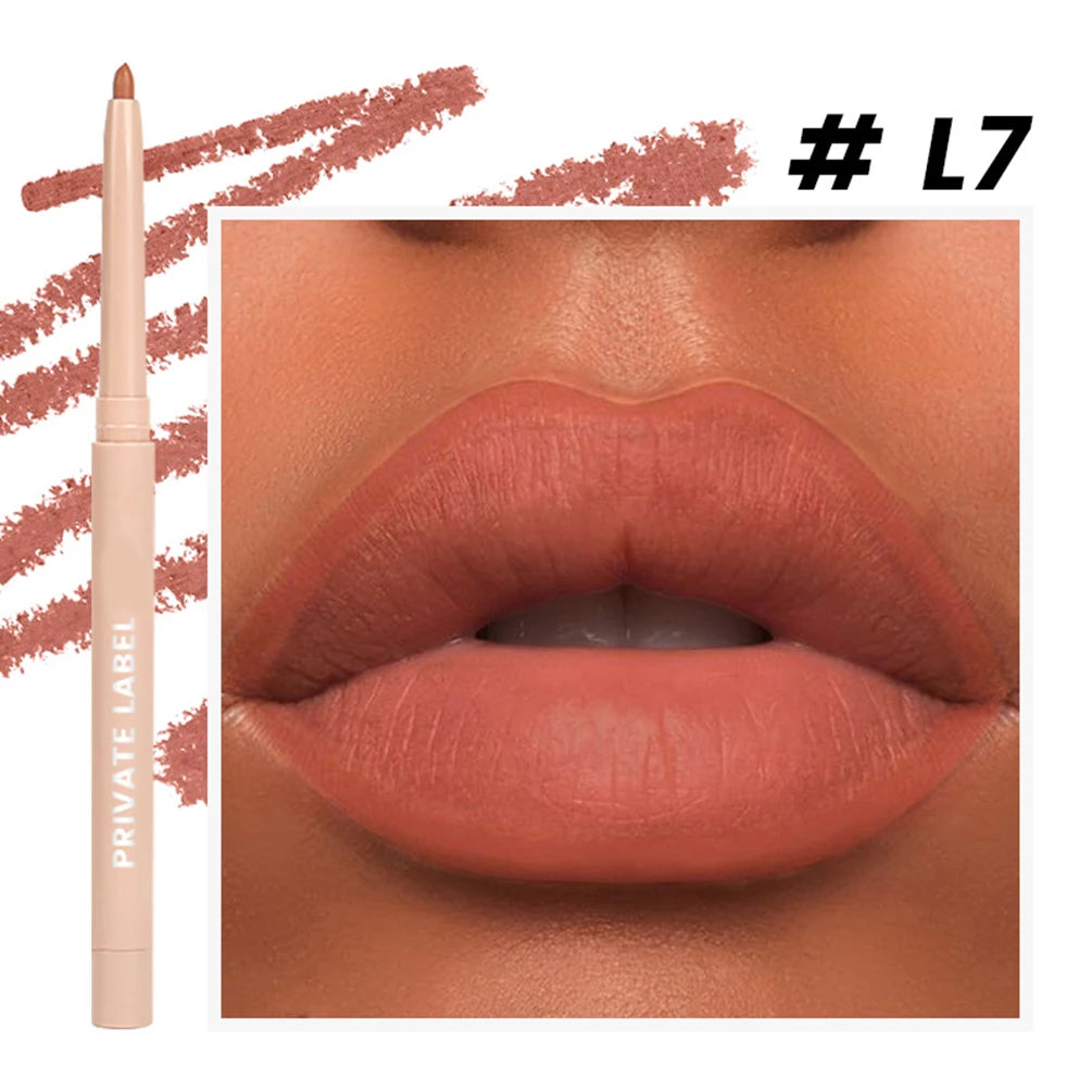 Vegan Waterproof Matte Lip Liner – Long-Lasting Nude Lip Pencil Matte Lip Liner Axl 07 1pcs NO LOGO
