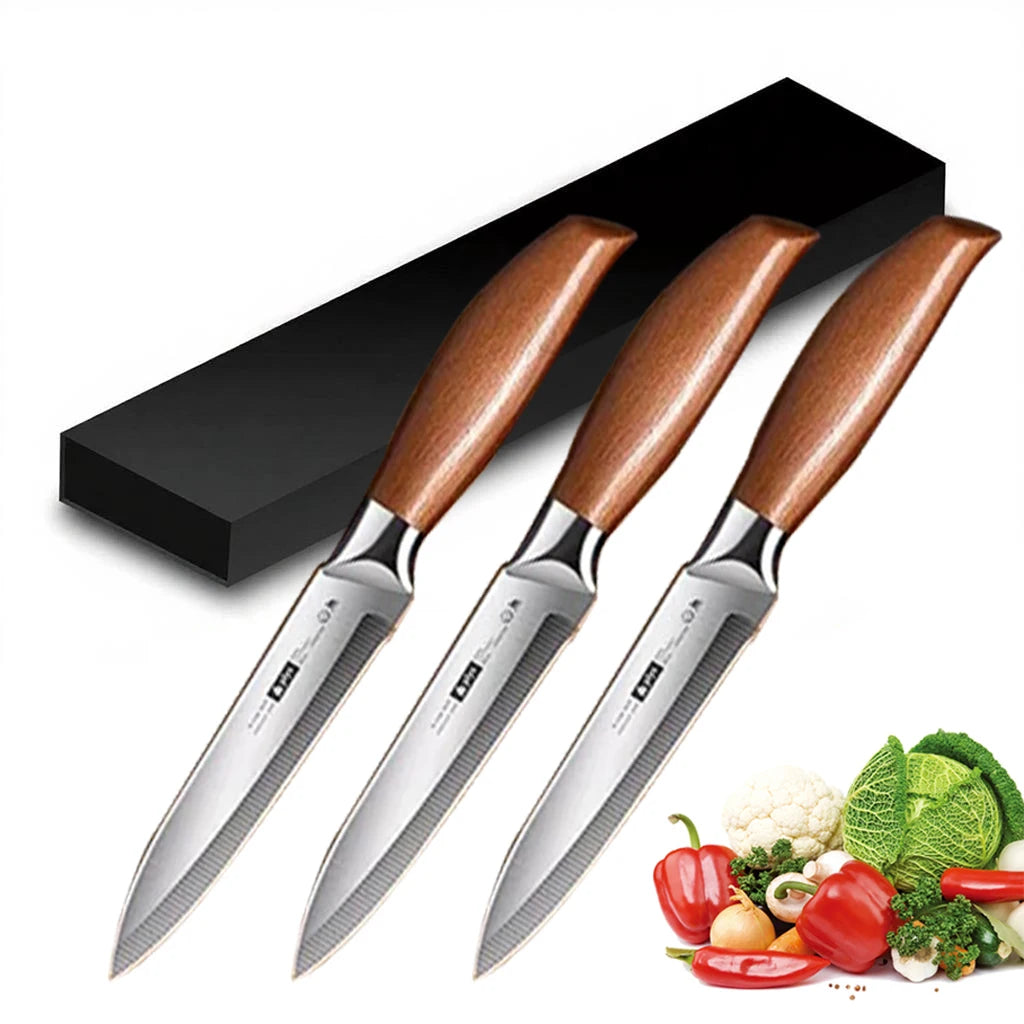 Stainless Steel Fruit & Vegetable Knife Set | Sharp Kitchen Knives Kitchen Knife Set Axl 3pcs
