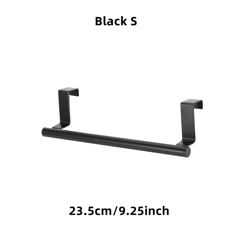 Over Door Towel Rack – Stainless Steel Hanging Bar Holder Over Door Towel Rack Axl K1-Black S XL