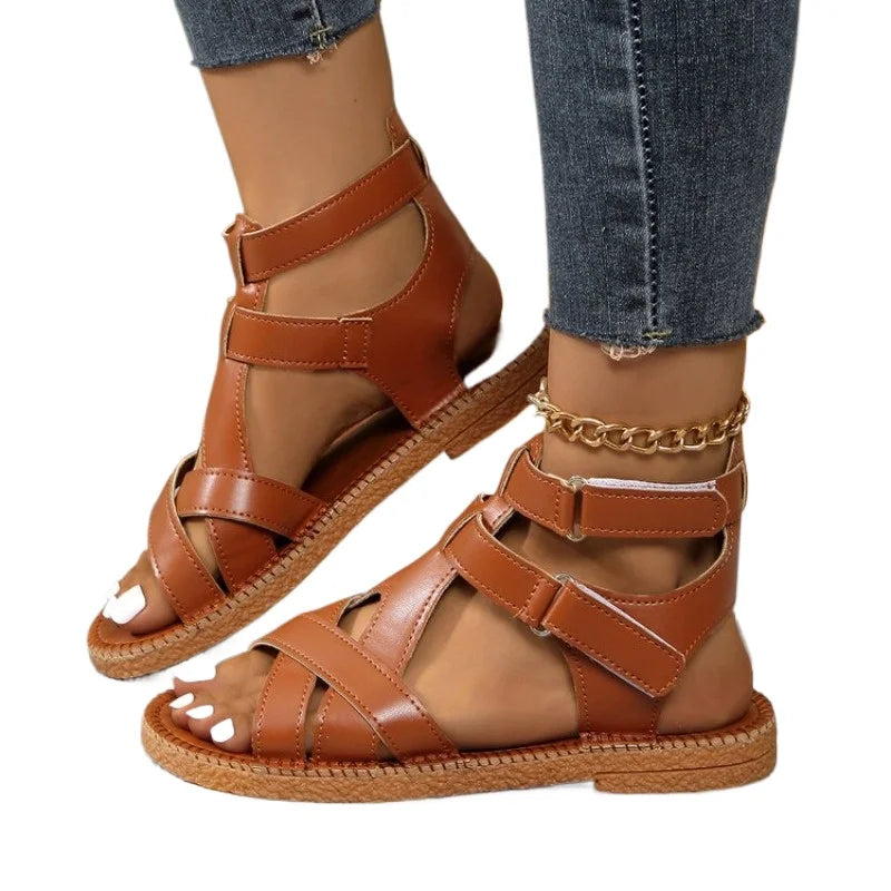 Women's Roman Cross-Strap Flat Sandals – Sizes EU 33–45 Roman Flat Sandals Axl