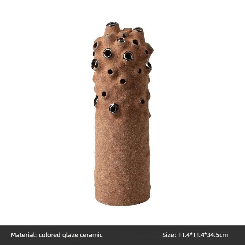 Modern Ceramic Coral Figurine – Creative Home Décor Ornament Ceramic Figurine Axl Brown High